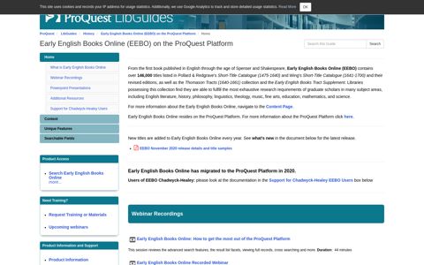 Home - Early English Books Online (EEBO) on the ProQuest ...
