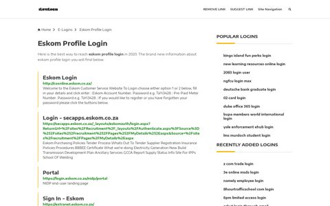 Eskom Profile Login ❤️ One Click Access - iLoveLogin