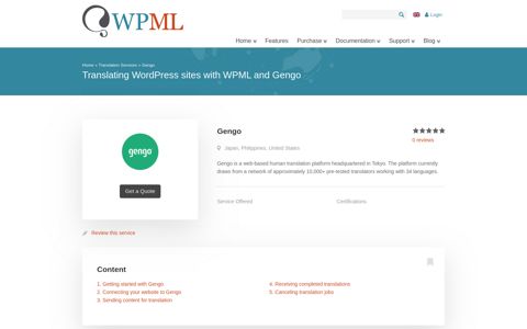 Translating WordPress sites with WPML and Gengo