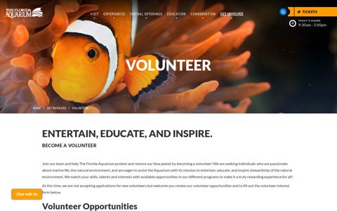 Volunteer - The Florida Aquarium