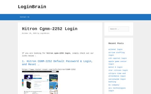 hitron cgnm-2252 login - LoginBrain