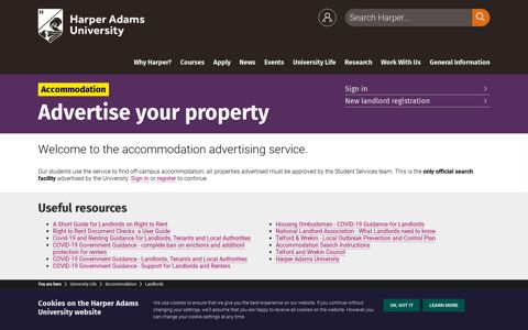Accommodation - Advertise Your Property | Harper Adams ...