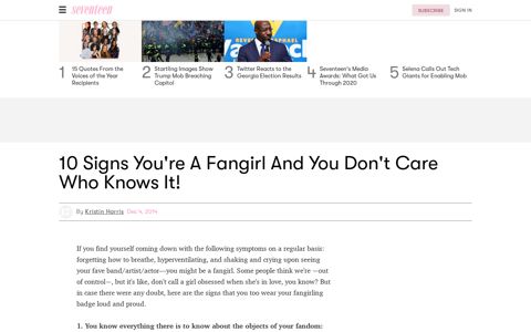 10 Signs Youre A Fangirl - Fangirl Problems
