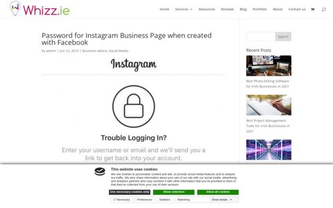 Password for Instagram Business Page when created with ...