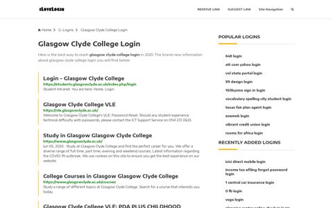Glasgow Clyde College Login ❤️ One Click Access - iLoveLogin