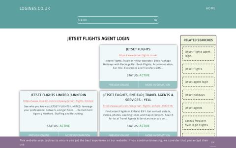 jetset flights agent login - General Information about Login