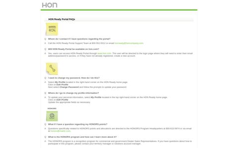 HON Ready > Public Content > FAQs - Dealer Portal Login
