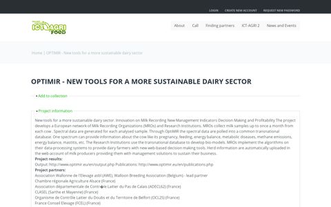 OPTIMIR - New tools for a more sustainable dairy sector | ICT ...