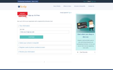 eScrip - Sign up and make a difference when you shop.