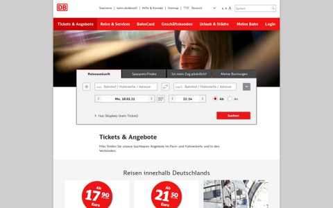 Bahntickets & Angebote der Deutschen Bahn einfach online ...