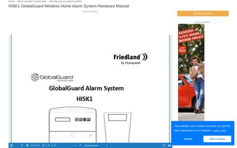 HISK1 GlobalGuard Wireless Home Alarm System Hardware ...