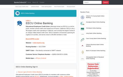 EECU Online Banking Sign-In - BanksOnline247