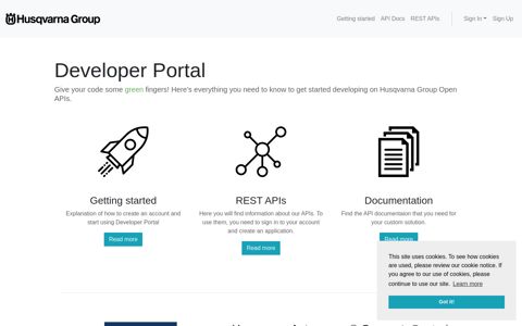 Husqvarna Group Cloud - Developer Portal