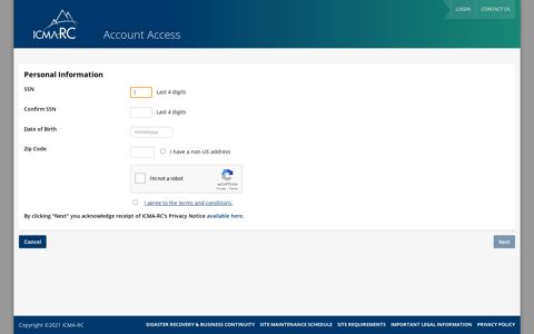Set Up Your Online Access - ICMA-RC Account Access