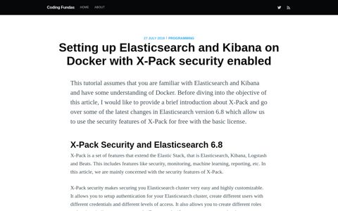 Setting up Elasticsearch and Kibana on Docker with X-Pack ...