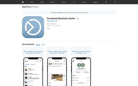 ‎Facebook Business Suite on the App Store