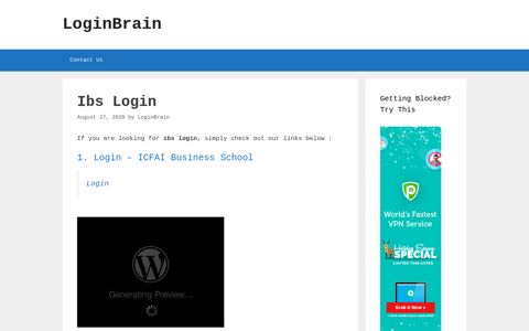 Ibs - Login - Icfai Business School - LoginBrain