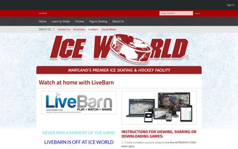 Watch at home with LiveBarn - Ice World