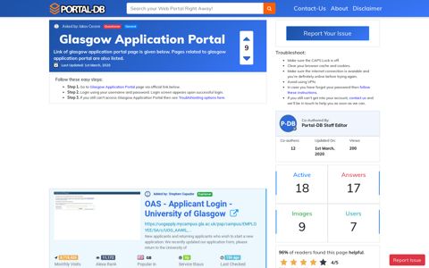 Glasgow Application Portal