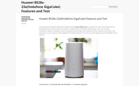 Huawei B528s-23a(Vodafone GigaCube) Features and Test