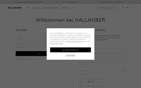 Log In - HALLHUBER