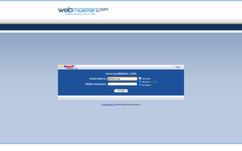 harris.org Webmail Login by WEBMASTERS.COM