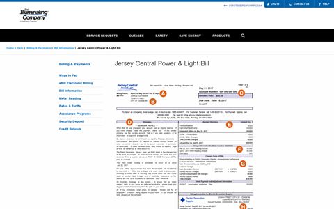Jersey Central Power & Light Bill - FirstEnergy Corp.