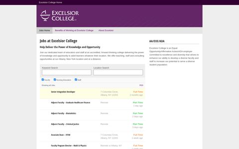 Excelsior College Jobs at Excelsior College - Excelsior ...