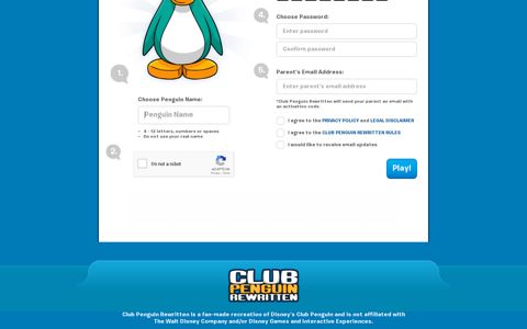 Club Penguin Rewritten: Create Penguin