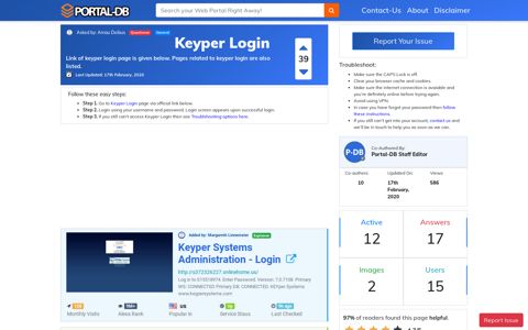 Keyper Login - Portal-DB.live