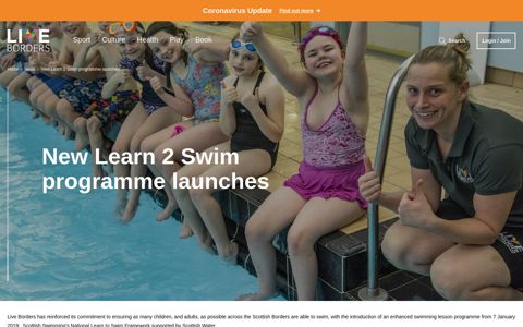 New Learn 2 Swim programme launches - Live Borders