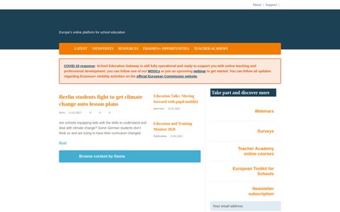 School Education Gateway - Homepage