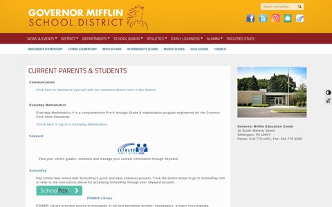 CURRENT PARENTS & STUDENTS – Governor Mifflin ...