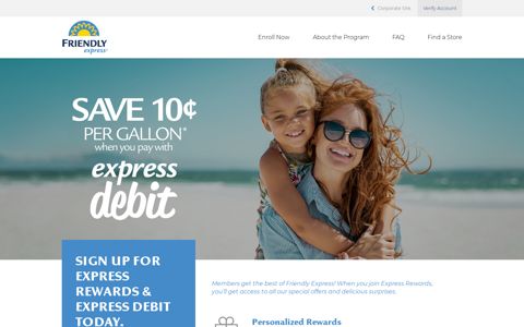 Friendly Express | Express Rewards + Express Debit