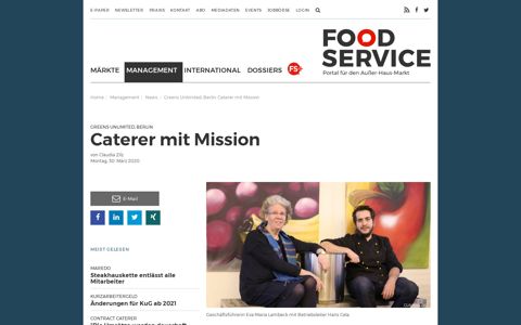 Greens Unlimited, Berlin: Caterer mit Mission - Food Service