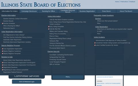Illinois State Board of Elections Home Page