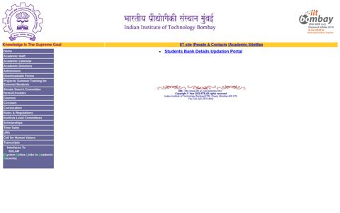 Students Bank Detail Portal - IIT Bombay