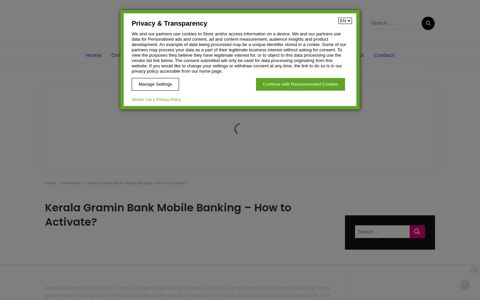 Kerala Gramin Bank Mobile Banking - How to Activate ...