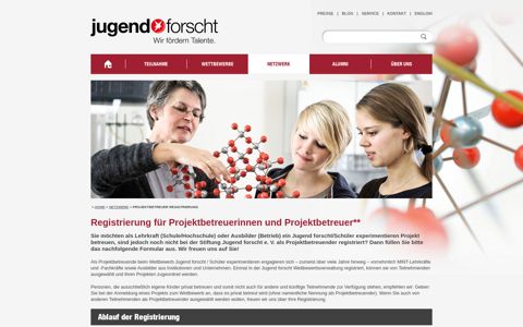 Projektbetreuer-Registrierung - Stiftung Jugend forscht e. V.