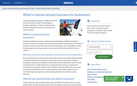 What is commercial auto insurance for businesses? | GEICO
