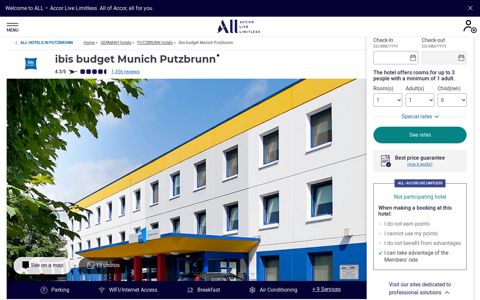 Hotel ibis budget Munich Putzbrunn. Book now! Free Wifi! - ALL