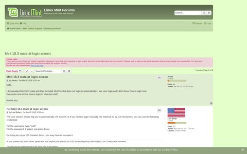 Mint 18.3 mate at login screen - Linux Mint Forums