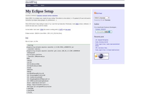 My Eclipse Setup - davidB'log