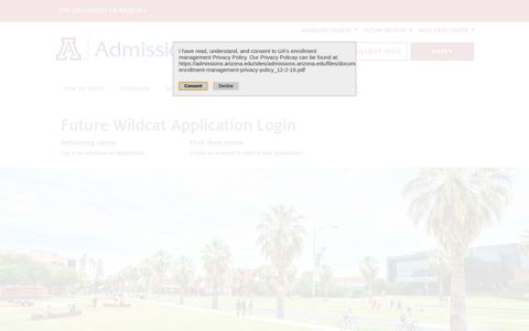 Future Wildcat Application Login