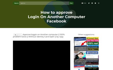 【How to】 Approve Login On Another Computer Facebook