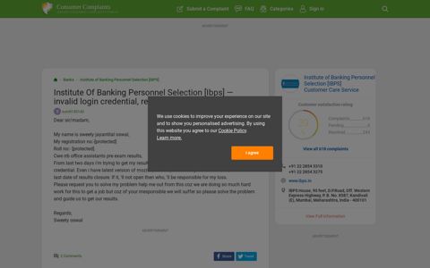 Institute Of Banking Personnel Selection [Ibps] — invalid login ...