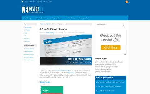 8 Free PHP Login Scripts | WebDesignity