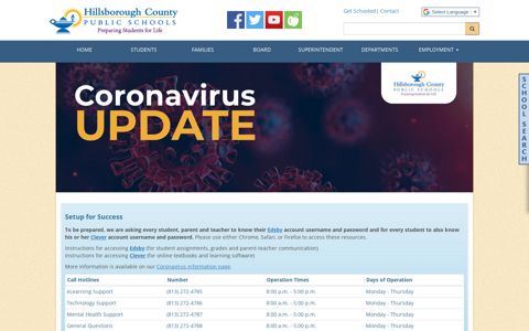 Coronavirus Information - Hillsborough County Public Schools