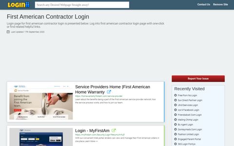 First American Contractor Login - Loginii.com