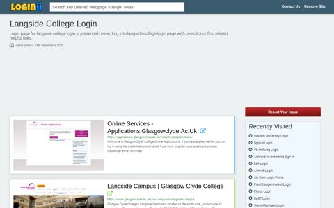 Langside College Login - Loginii.com